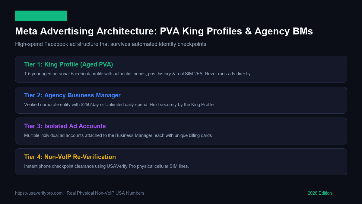 Facebook PVA Account and Business Manager Multi-Tier Agency Hierarchy