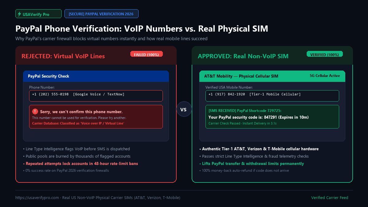PayPal Phone Verification: How to Verify PayPal Without a US Number (2026)